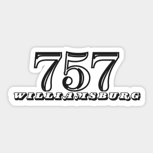 757 Williamsburg VA USA Sticker